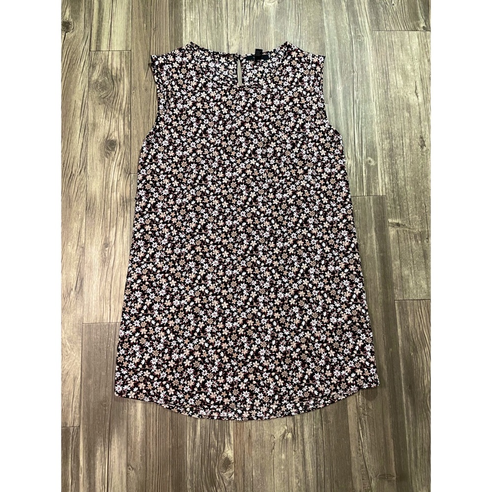 Floral Print Short Dress with Keyhole back